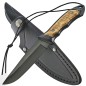 Preview: Nieto belt knife with black blade olive wood